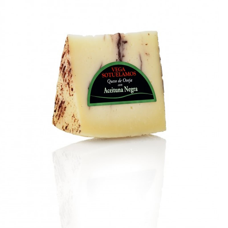 Manchego with Black Olive - 200g Wedge